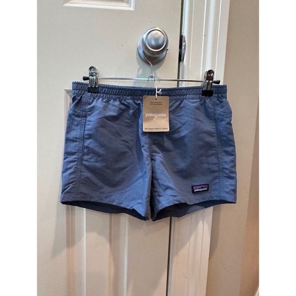 New girls Patagonia Kids Baggies Shorts Size L (12) Utility Blue Unlined NWT - Picture 2 of 9